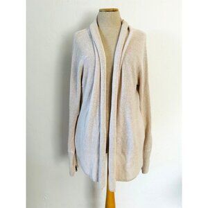 Brochu Walker Women's SZ Medium Open Front Cotton Cardigan Ivory